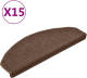 VidaXL Trapmatten 15 st 65x24x4 cm bruin