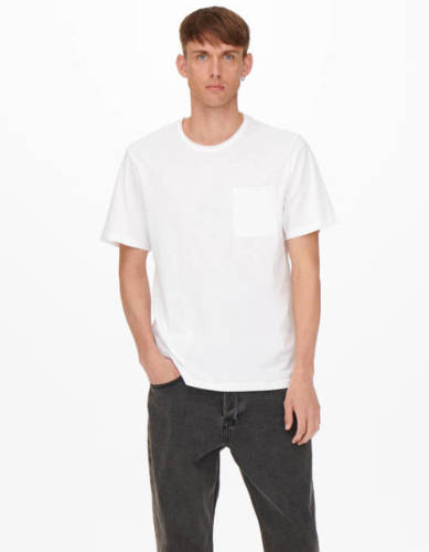 ONLY & SONS regular fit T-shirt ONSROY bright white