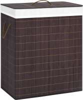 VidaXL Wasmand 100 L bamboe bruin
