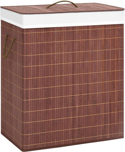 VidaXL Wasmand 100 L bamboe bruin