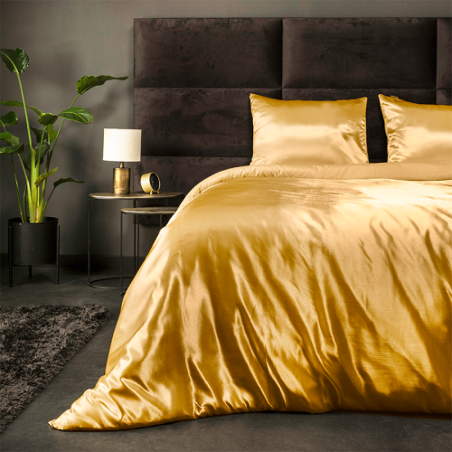 Fresh & Co Dekbedovertrek Silk Satin - Goud 2-persoons (200 x 220 cm + 2 kussenslopen)