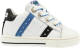 Develab 45011 leren sneakers wit/blauw