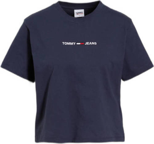 Tommy Jeans T-shirt met biologisch katoen donkerblauw