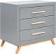 Bopita Fenna Commode 3 Laden - Grijs/Naturel