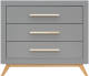 Bopita Fenna Commode 3 Laden - Grijs/Naturel