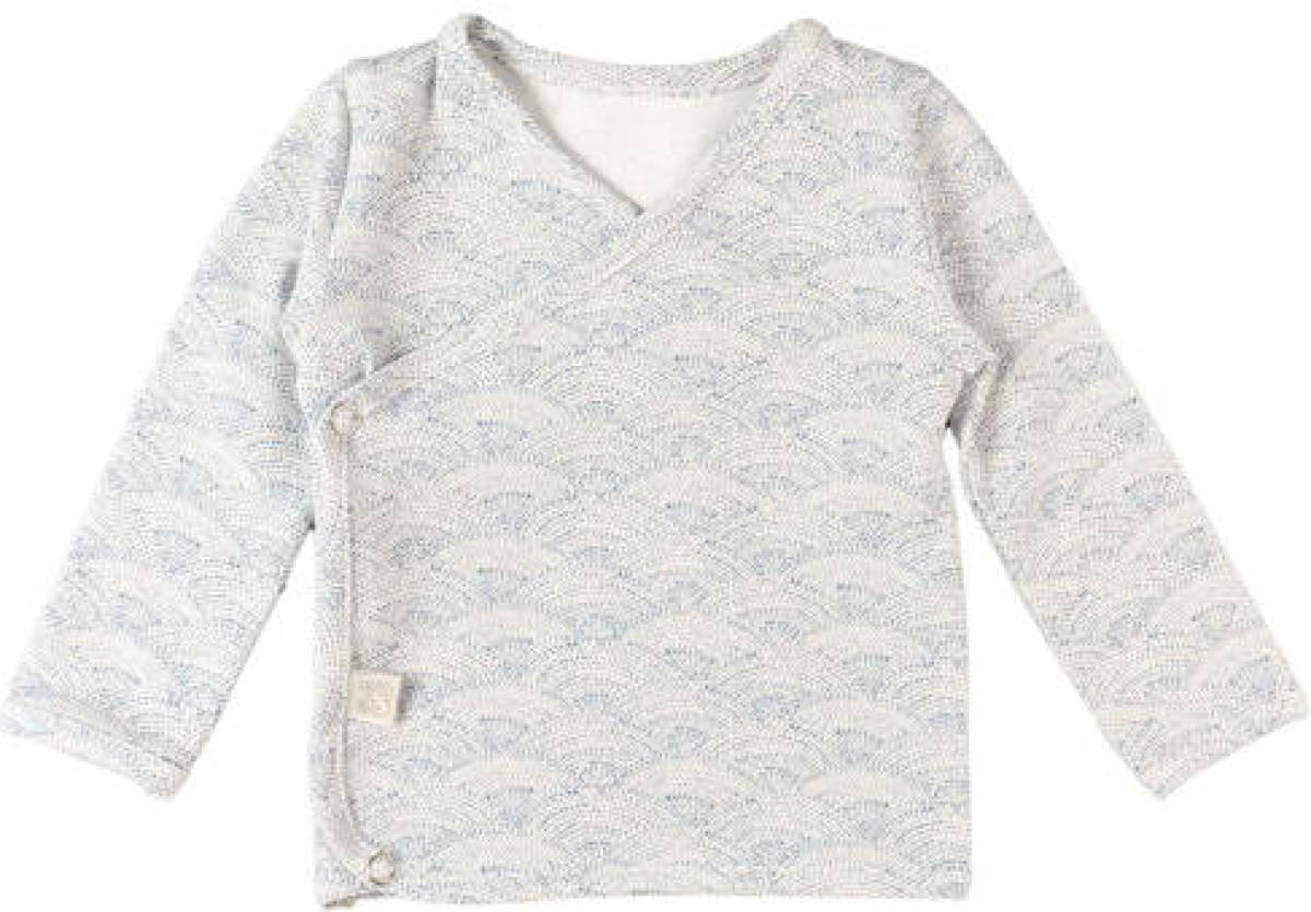 Yumi Baby longsleeve met overslag Waves Blue