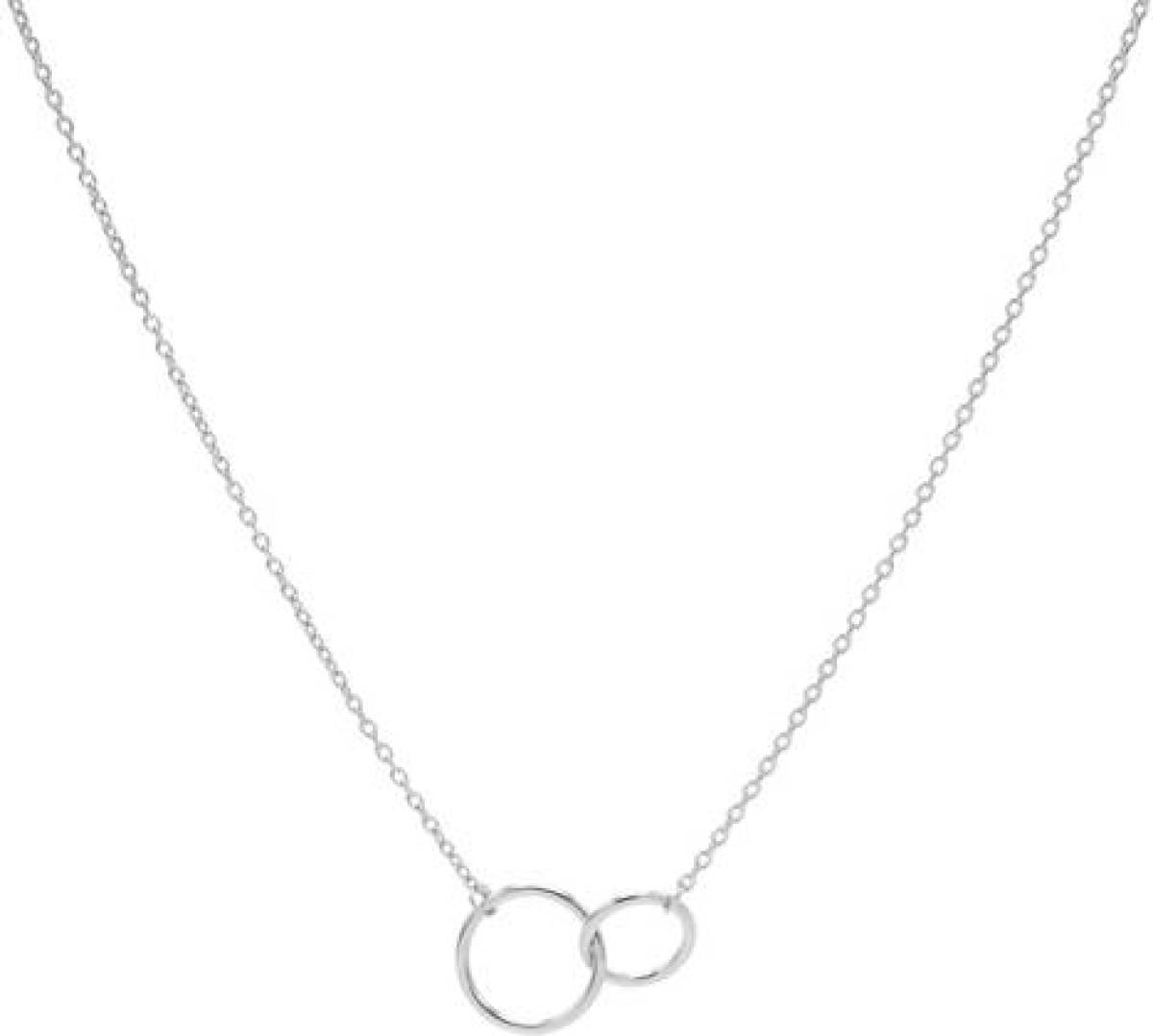 KARMA Jewelry sterling zilveren ketting Double Circle