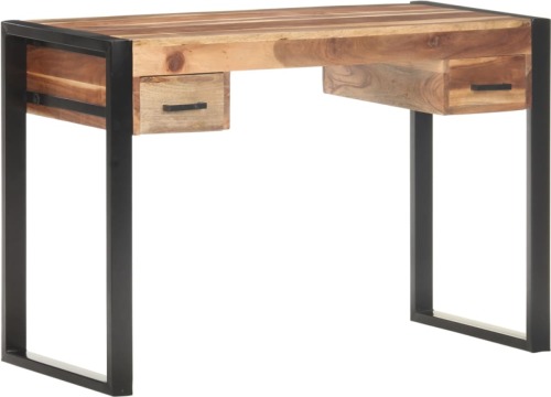 VidaXL Bureau 110x50x76 cm massief hout met sheesham afwerking