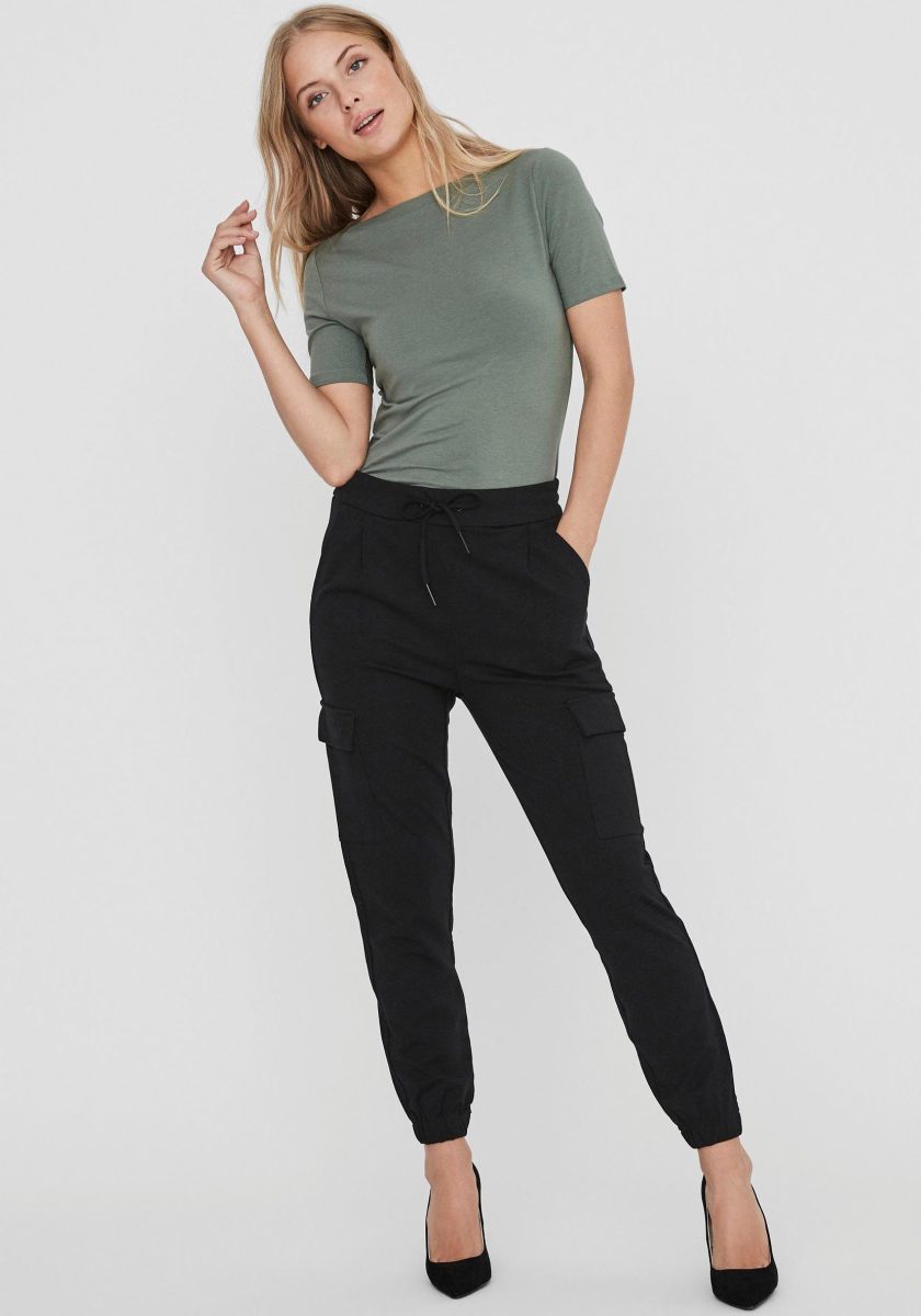 VERO MODA top VMPANDA met biologisch katoen groen