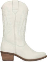 Manfield leren cowboylaarzen wit