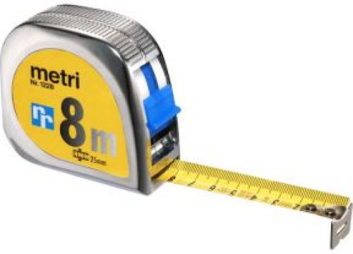 Rieffel 1228 SB rolmaat 8 m Acrylonitrielbutadieenstyreen (ABS) Zilver, Geel