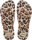 Havaianas Slim Animals teenslippers met panterprint roségoud