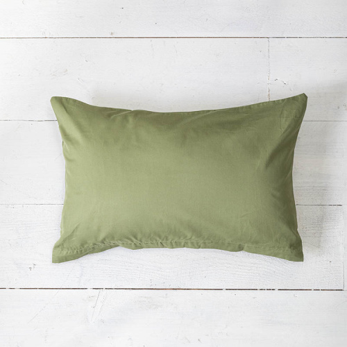 Presence 2-PACK: Sierkussenslopen Percale uni - Olijfgroen 30 x 50 cm