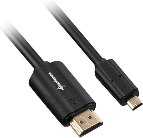 Sharkoon 1.5m, HDMI/Micro HDMI 1.5m HDMI Micro-HDMI Zwart