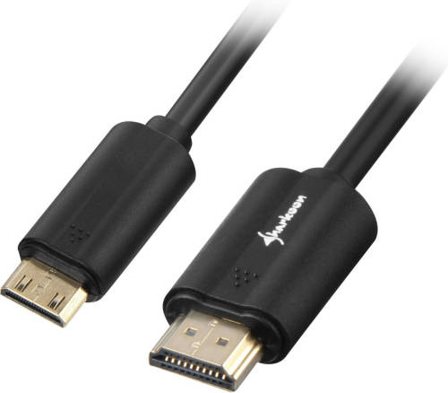 Sharkoon 1m, HDMI/Mini HDMI 1m HDMI Mini-HDMI Zwart