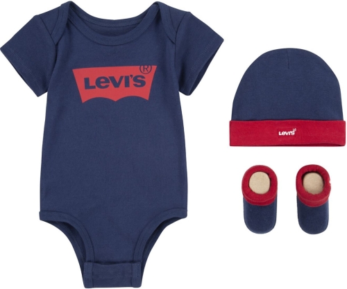 Levi's Kids giftset Classic Batwing met romper donkerblauw/rood