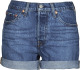 Levi's 501 high waist straight fit jeans short troy scraped