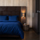 Hotel Home Collection Manchester - Marineblauw Lits-jumeaux (240 x 200/220 cm) Dekbedovertrek