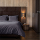 Hotel Home Collection London - Antraciet 1-persoons (140 x 200/220 cm) Dekbedovertrek