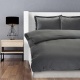 Hotel Home Collection London - Antraciet 1-persoons (140 x 200/220 cm) Dekbedovertrek