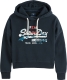 Superdry hoodie met logo donkerblauw