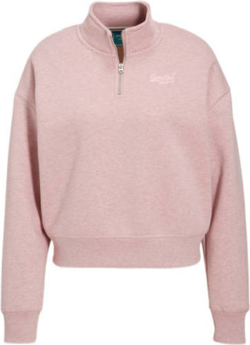 Superdry schipperstrui met logo roze