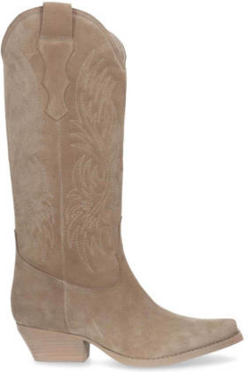 Sacha suède cowboylaarzen beige