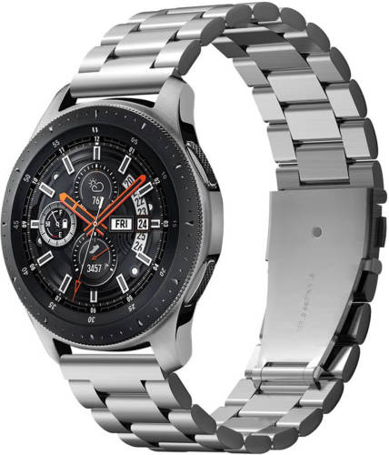 Spigen Modern Fit Steel Watch Band Voor De Samsung Galaxy Watch 46 Mm - Zilver