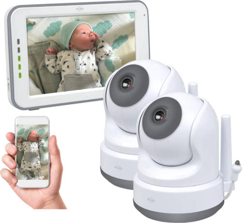 Elro Bc3000-2 Babyfoon Royale - Met 12,7 Cm Touchscreen Monitor Hd- & App - Met Extra Camera