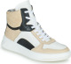 Bronx Old-Cosmo leren sneakers beige/wit/zwart
