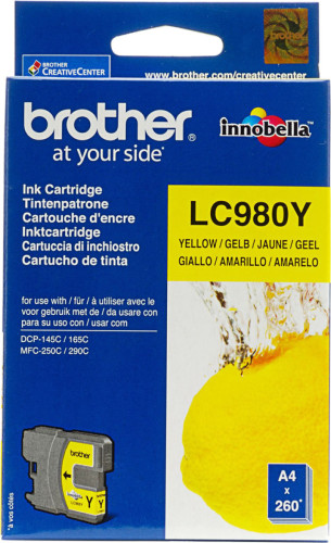Brother LC-980 Cartridge Geel