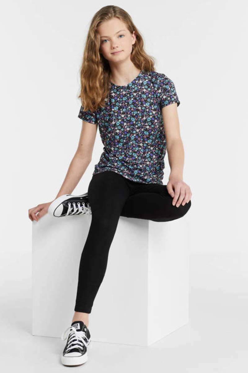anytime gebloemd T-shirt roze