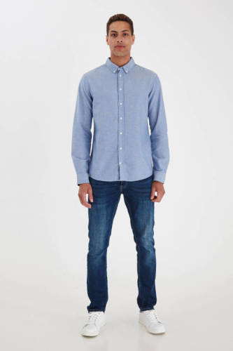 Blend slim fit overhemd BHNAIL marina blue
