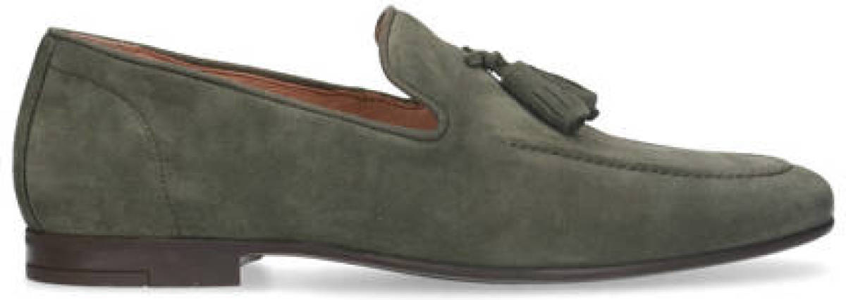 Manfield suède loafers kaki