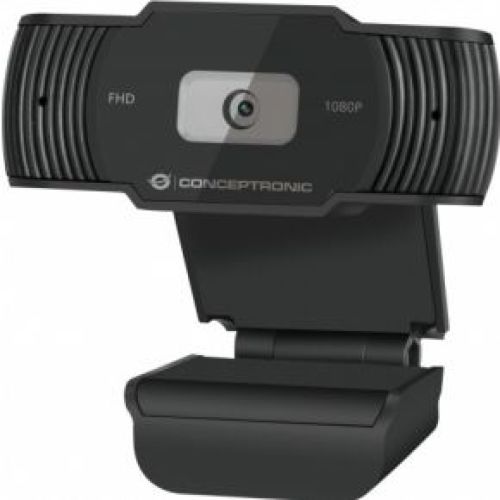 Conceptronic AMDIS 1080P Full HD with Microphone webcam 1920 x 1080 Pixels USB 2.0 Zwart
