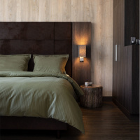 Hotel Home Collection Manchester - Truffel 2-persoons (200 x 200/220 cm) Dekbedovertrek