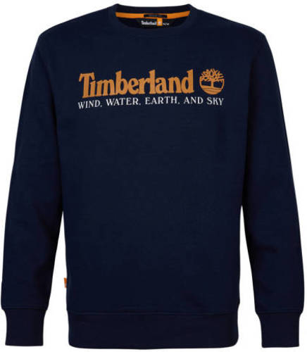 Timberland sweater met logo donkerblauw