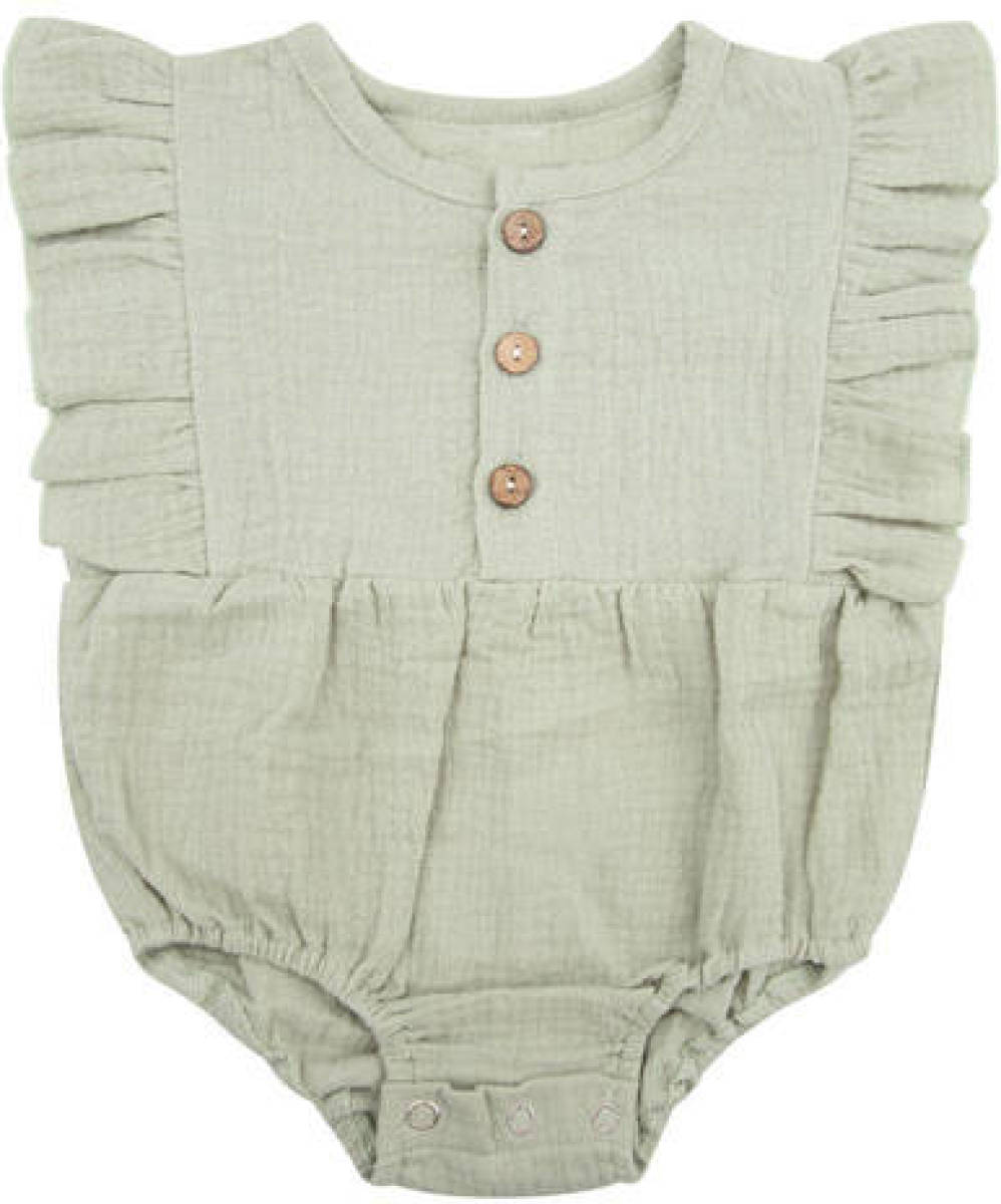Little Indians romper met ruches mintgroen
