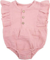 Little Indians romper met ruches roze