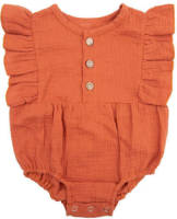 Little Indians romper met ruches oranje