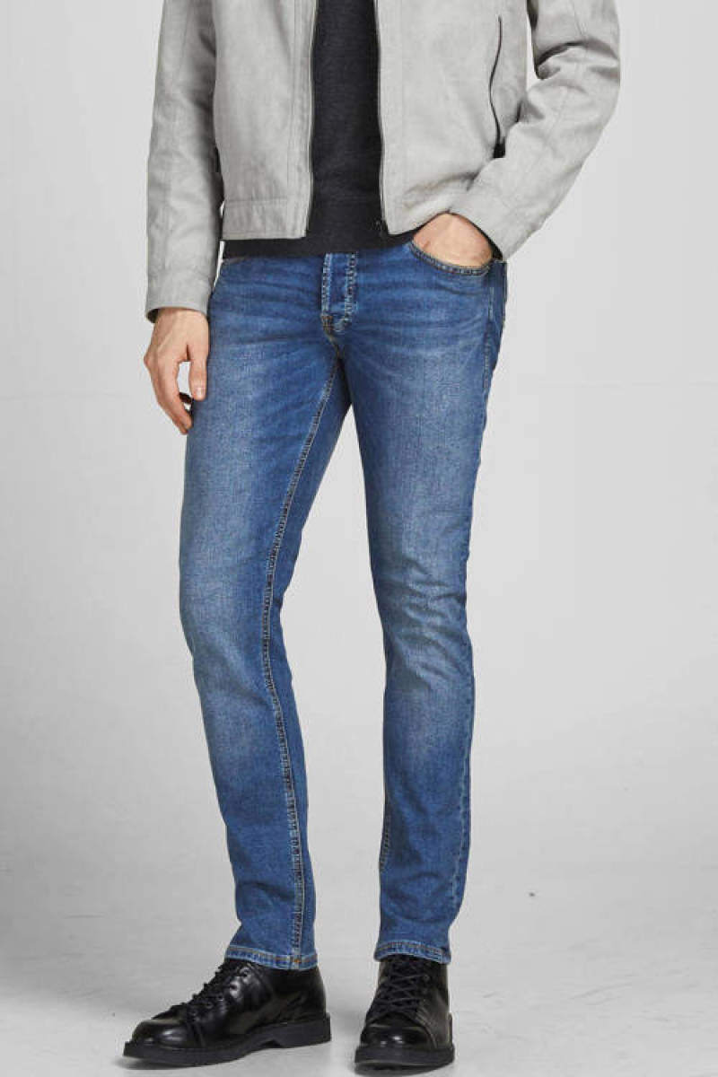 Jack & Jones JEANS INTELLIGENCE slim fit jeans JJIGLENN JJORIGINAL 031 blue denim