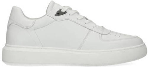 Manfield leren sneakers wit