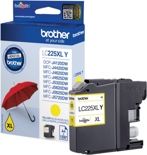 Brother LC-225XL Cartridge Geel