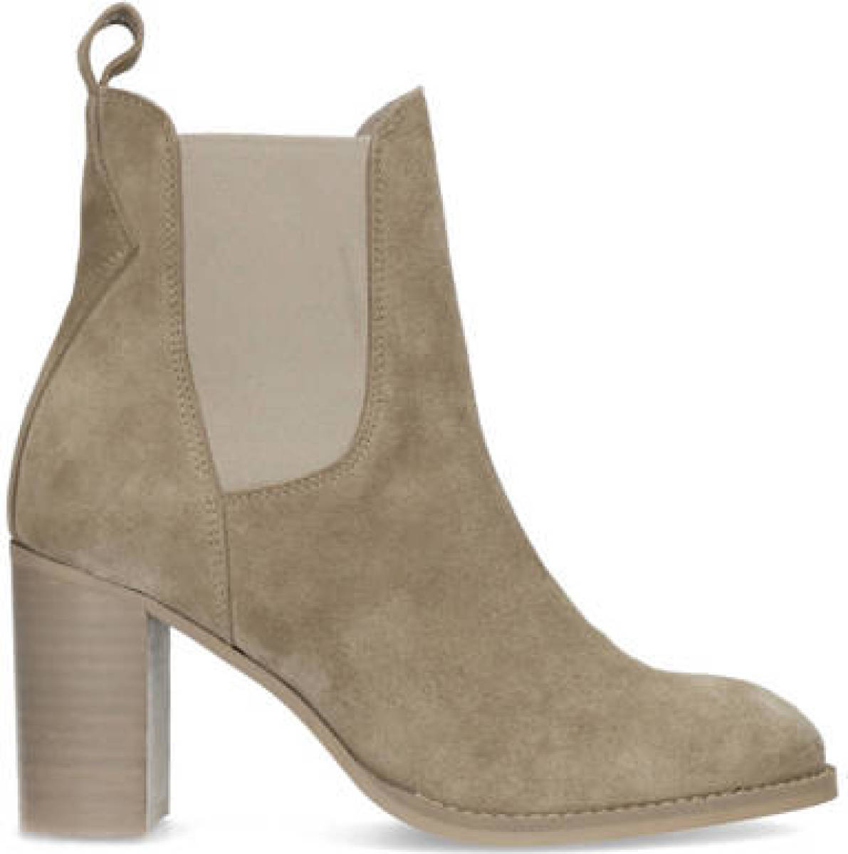 Sacha suède enkellaarzen beige