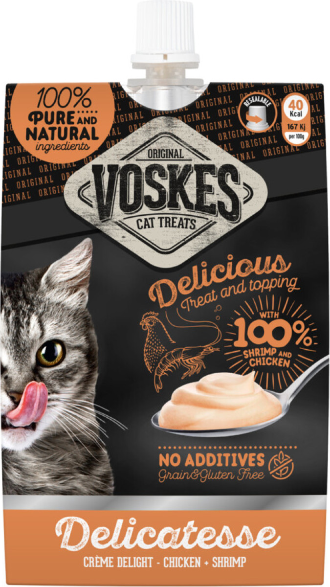 Voskes Delicatesse Creme Delight Kip - Garnaal 90 gr