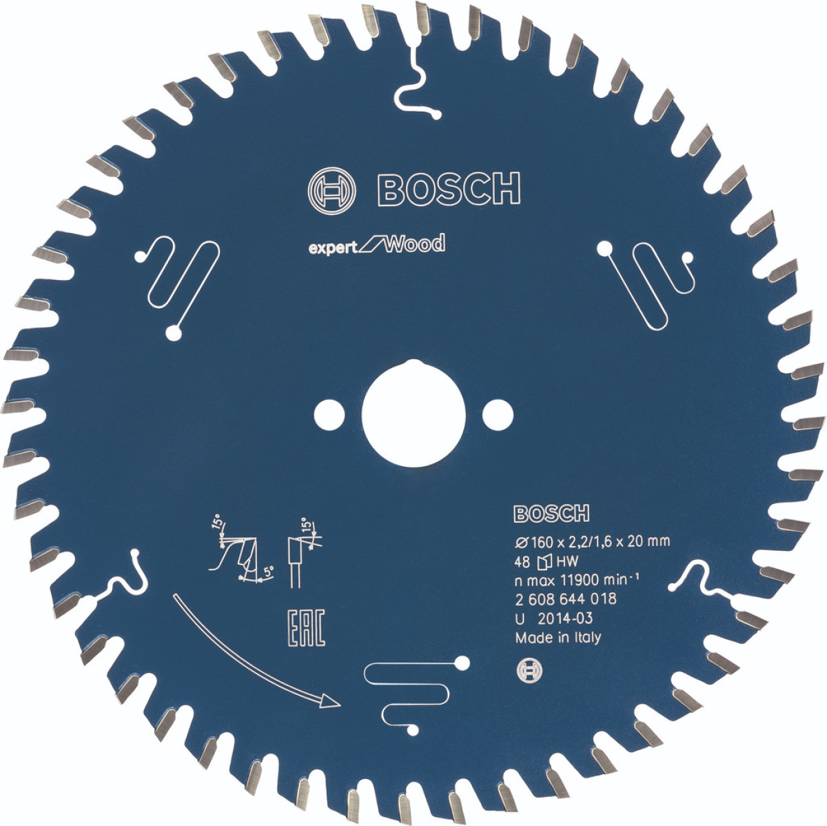 Bosch Expert Wood 165x20x2.6/1.6 48T