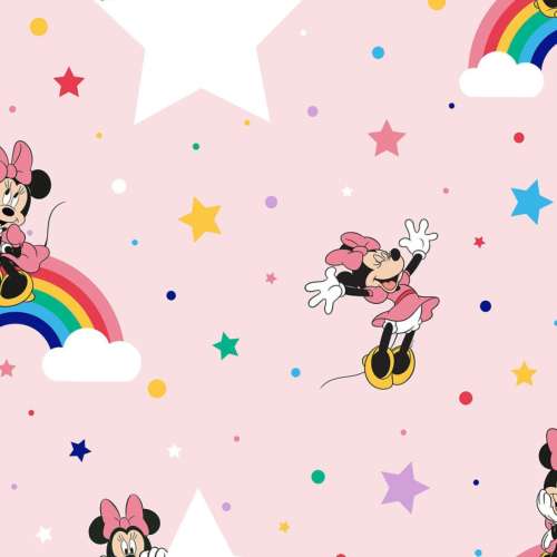 Kids at Home Behang Rainbow Minnie roze