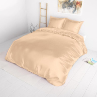 Sleeptime Elegance Satijn Geweven Uni - Taupe Lits-jumeaux (240 x 220 cm + 2 kussenslopen) Dekbedovertrek