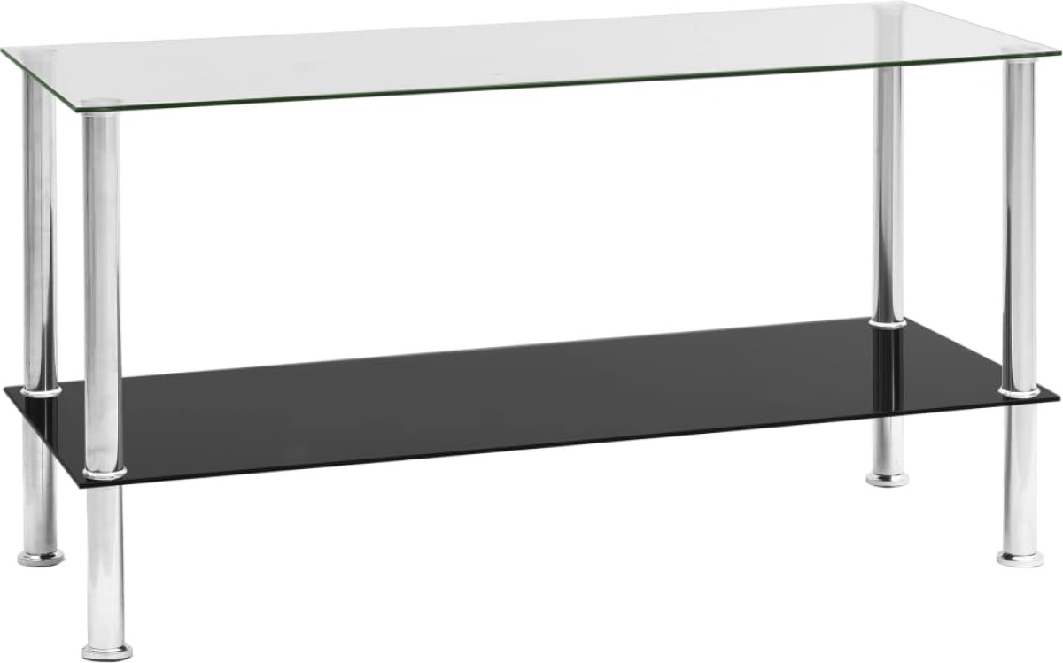 VidaXL Salontafel 110x43x60 cm gehard glas transparant