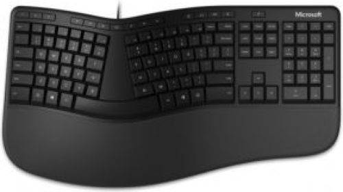 Microsoft Ergonomic Keyboard f Busine USB Eng Intl toetsenbord Zwart